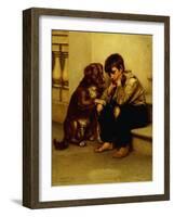 Best Friends-John George Brown-Framed Giclee Print