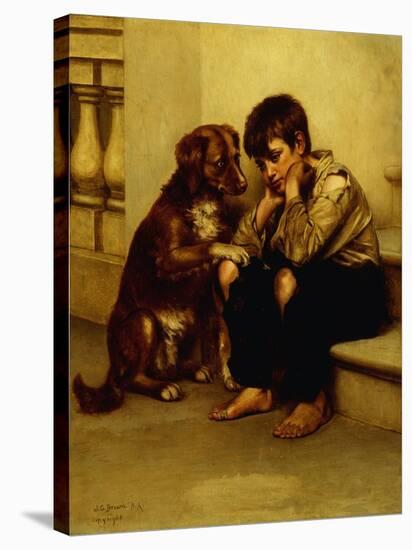 Best Friends-John George Brown-Stretched Canvas