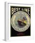 Best Line Vegetable Label - Fresno, CA-Lantern Press-Framed Art Print