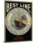 Best Line Vegetable Label - Fresno, CA-Lantern Press-Mounted Art Print