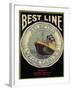 Best Line Vegetable Label - Fresno, CA-Lantern Press-Framed Art Print