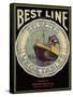 Best Line Vegetable Label - Fresno, CA-Lantern Press-Framed Stretched Canvas