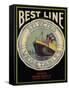 Best Line Vegetable Label - Fresno, CA-Lantern Press-Framed Stretched Canvas