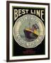 Best Line Vegetable Label - Fresno, CA-Lantern Press-Framed Art Print