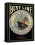 Best Line Vegetable Label - Fresno, CA-Lantern Press-Framed Stretched Canvas