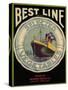 Best Line Vegetable Label - Fresno, CA-Lantern Press-Stretched Canvas