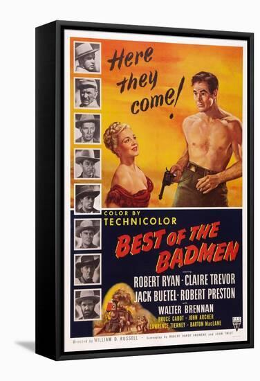 Best of the Badmen, from Left: Claire Trevor, Robert Ryan, 1951-null-Framed Stretched Canvas