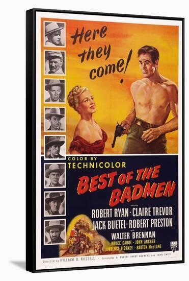 Best of the Badmen, from Left: Claire Trevor, Robert Ryan, 1951-null-Framed Stretched Canvas