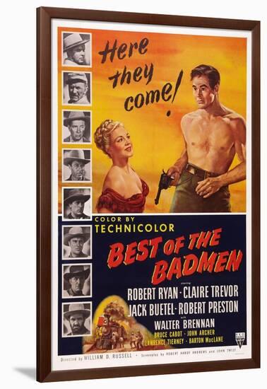 Best of the Badmen, from Left: Claire Trevor, Robert Ryan, 1951-null-Framed Art Print