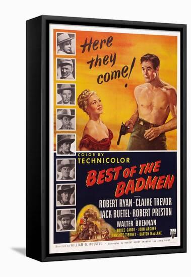 Best of the Badmen, from Left: Claire Trevor, Robert Ryan, 1951-null-Framed Stretched Canvas