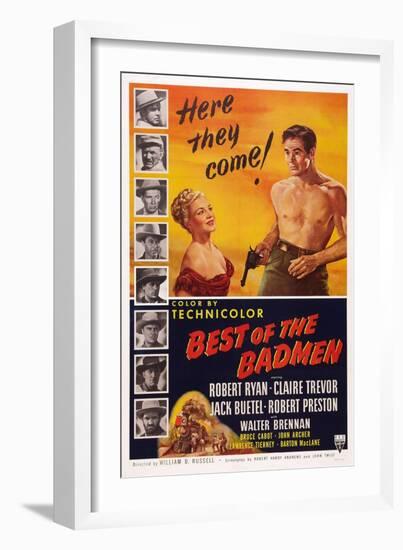 Best of the Badmen, from Left: Claire Trevor, Robert Ryan, 1951-null-Framed Art Print