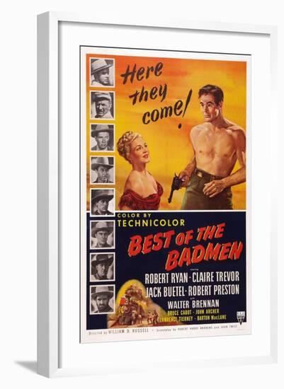 Best of the Badmen, from Left: Claire Trevor, Robert Ryan, 1951-null-Framed Art Print