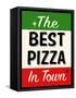 Best Pizza Stripe-Retroplanet-Framed Stretched Canvas