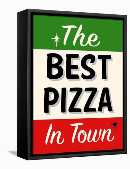 Best Pizza Stripe-Retroplanet-Framed Stretched Canvas