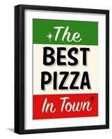 Best Pizza Stripe-Retroplanet-Framed Giclee Print