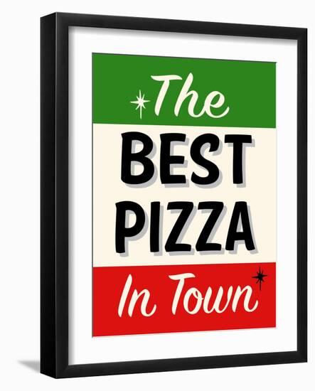 Best Pizza Stripe-Retroplanet-Framed Giclee Print