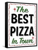 Best Pizza Wavy Border-Retroplanet-Framed Stretched Canvas