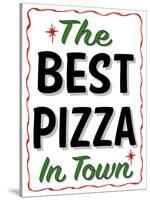 Best Pizza Wavy Border-Retroplanet-Stretched Canvas