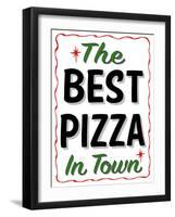 Best Pizza Wavy Border-Retroplanet-Framed Giclee Print