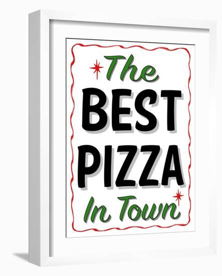 Best Pizza Wavy Border-Retroplanet-Framed Giclee Print