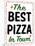 Best Pizza Wavy Border-Retroplanet-Mounted Giclee Print