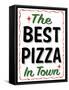 Best Pizza Wavy Border-Retroplanet-Framed Stretched Canvas