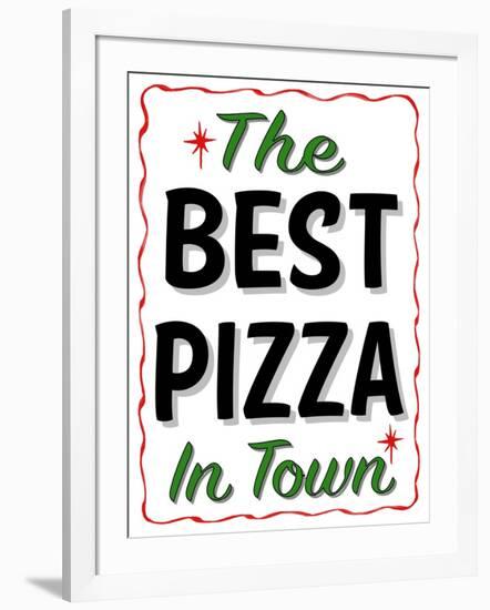 Best Pizza Wavy Border-Retroplanet-Framed Giclee Print