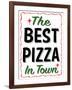 Best Pizza Wavy Border-Retroplanet-Framed Giclee Print