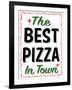 Best Pizza Wavy Border-Retroplanet-Framed Giclee Print