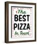 Best Pizza Wavy Border-Retroplanet-Framed Giclee Print