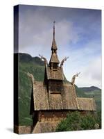 Best Preserved 12th Century Stave Church in Norway, Borgund Stave Church, Western Fjords, Norway-Gavin Hellier-Stretched Canvas