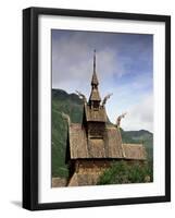 Best Preserved 12th Century Stave Church in Norway, Borgund Stave Church, Western Fjords, Norway-Gavin Hellier-Framed Photographic Print