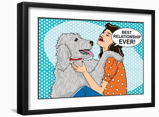 Best Relationship Ever-Dog is Good-Framed Art Print