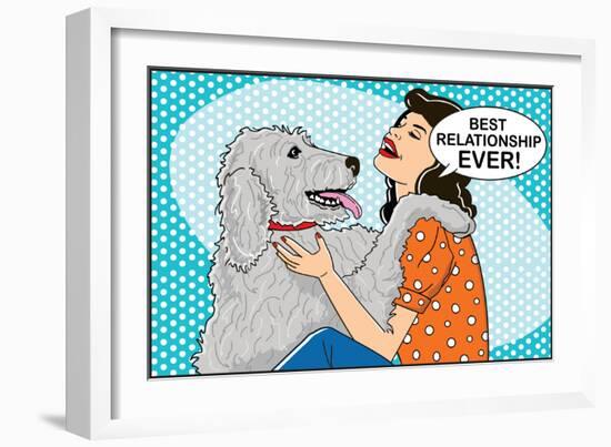 Best Relationship Ever-Dog is Good-Framed Art Print