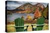 Best Seats in Acadia National Park, Maine-George Oze-Stretched Canvas