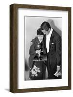 Best Supporting Actress Miyoshi Umeki with Actor John Wayne at the 30th Academy Awards, 1958-Ralph Crane-Framed Photographic Print