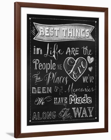 Best Things Chalkboard-Tina Lavoie-Framed Giclee Print