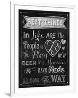 Best Things Chalkboard-Tina Lavoie-Framed Giclee Print