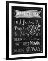 Best Things Chalkboard-Tina Lavoie-Framed Giclee Print