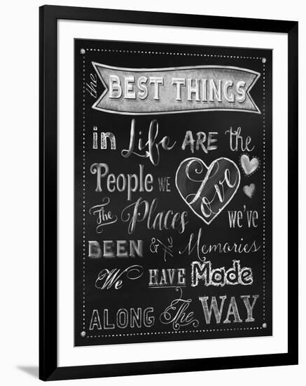 Best Things Chalkboard-Tina Lavoie-Framed Giclee Print