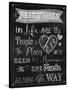 Best Things Chalkboard-Tina Lavoie-Stretched Canvas