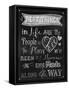 Best Things Chalkboard-Tina Lavoie-Framed Stretched Canvas