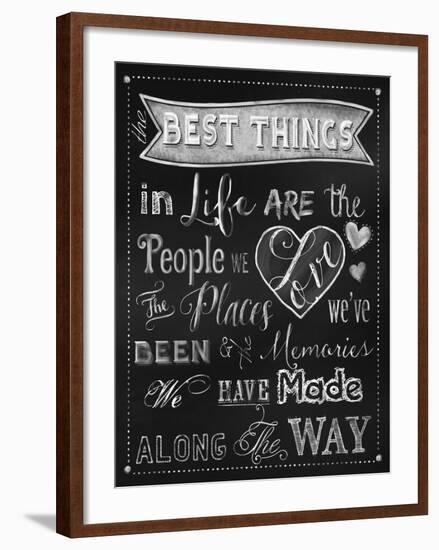 Best Things Chalkboard-Tina Lavoie-Framed Giclee Print