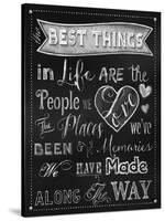 Best Things Chalkboard-Tina Lavoie-Stretched Canvas