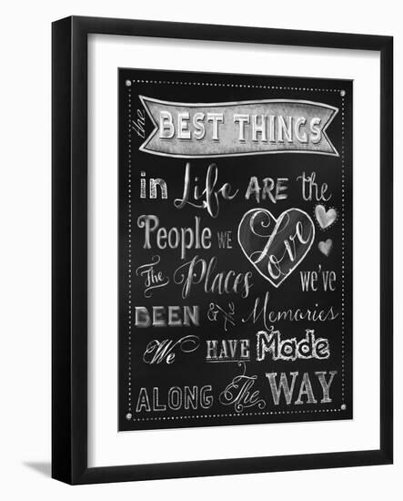 Best Things Chalkboard-Tina Lavoie-Framed Giclee Print