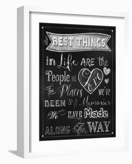 Best Things Chalkboard-Tina Lavoie-Framed Giclee Print