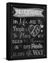 Best Things Chalkboard-Tina Lavoie-Framed Stretched Canvas