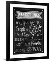 Best Things Chalkboard-Tina Lavoie-Framed Giclee Print