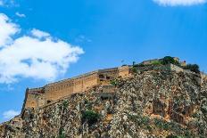 The 18th century Palamidi Fortress citadel with a bastion on the hill, Nafplion, Peloponnese-bestravelvideo-Photographic Print