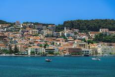 Historic town panoramic view, with traditional low-rise red tile roof buildings, Nafplion-bestravelvideo-Photographic Print